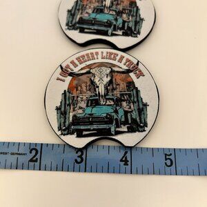 Cup holder coaster - 2.5" - "Heart Like a Truck" - for Lainey Wilson super fans!